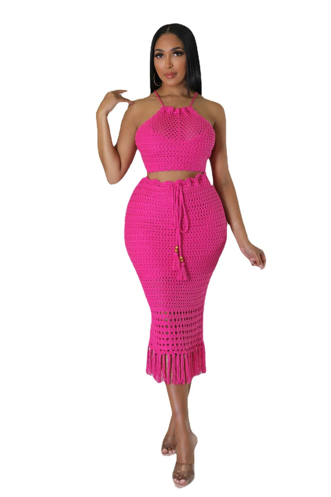 Camila Beach Knit See Though Two 2 Piece Sets