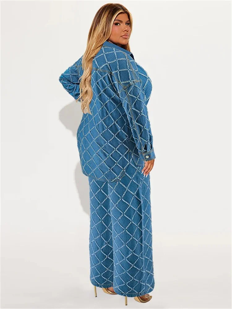Gabriela Fall Clothing Print Long Sleeve Two Piece Sets