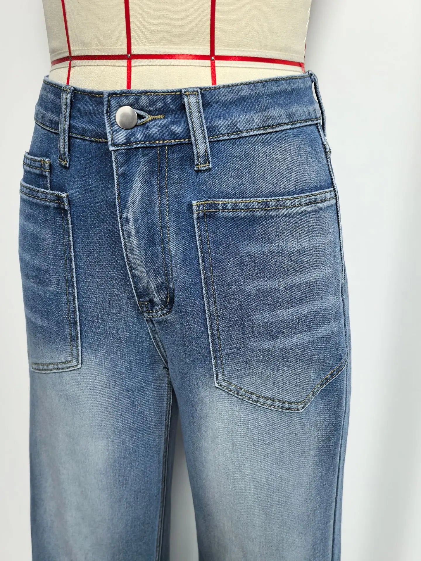 Jeans Denim Pant Women Vintage Wide Leg Long Pants Casual Loose High Waist Straight