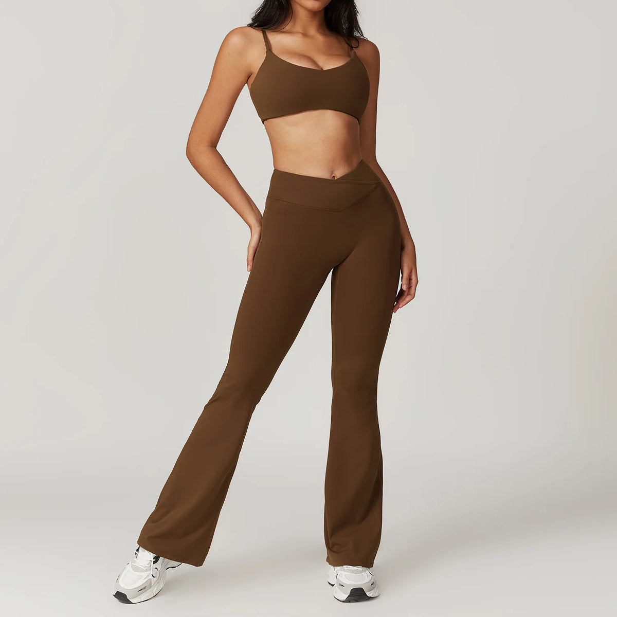 Hilda Women Fitness Short Sleeve Two Piece Sets