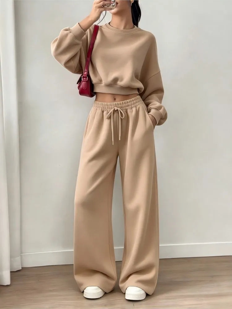 Elvira Fashion Super Short Long Sleeve Two Piece Sets