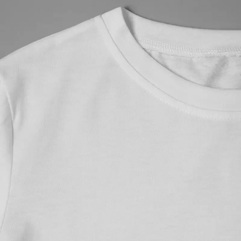 Chealse White Print T Shirt Girl Casual Short Sleeve O Neck Top