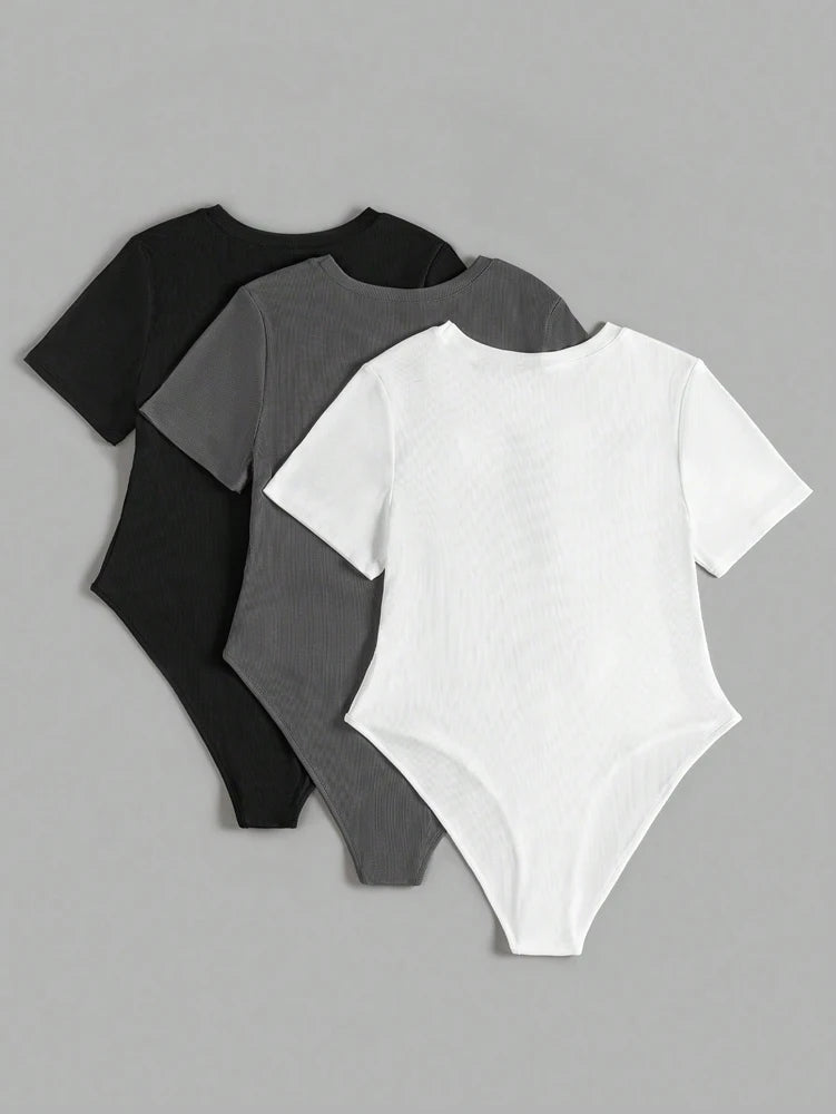 Plus Size Women's Round Sleeve Jumpsuit (3 Pcs) Yoga Wear Jumpsuit Sports Fitness Outdoor Beach Summer