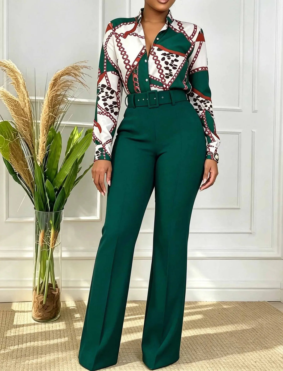 June Elegant Outfit Long Sleeve Two Piece Sets