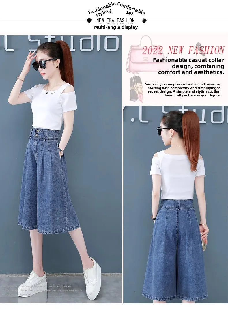 Women's Summer Thin Seven-Five Casual Pants Loose Fit Six-Length Fashionable plus Size