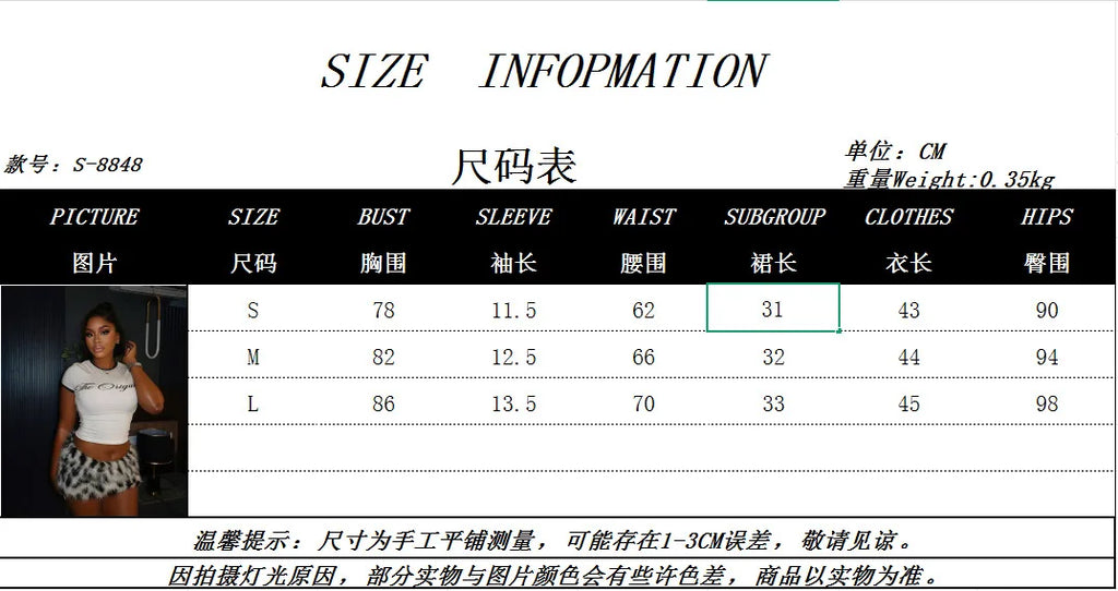 Darianny Short Sleeve Blocked Sexy Two Piece Sets