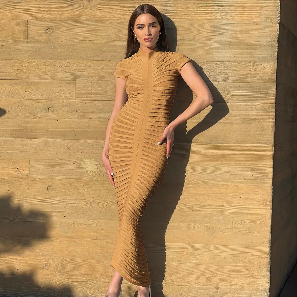 Hondura Slim Fashion Sleeve Bandage Party Elegant Dress