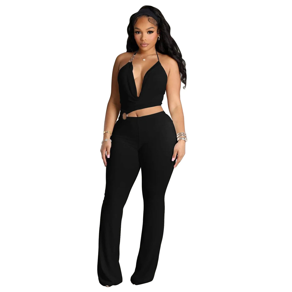 Marcela Street Backless Sexy Party Outfit Two Piece Sets