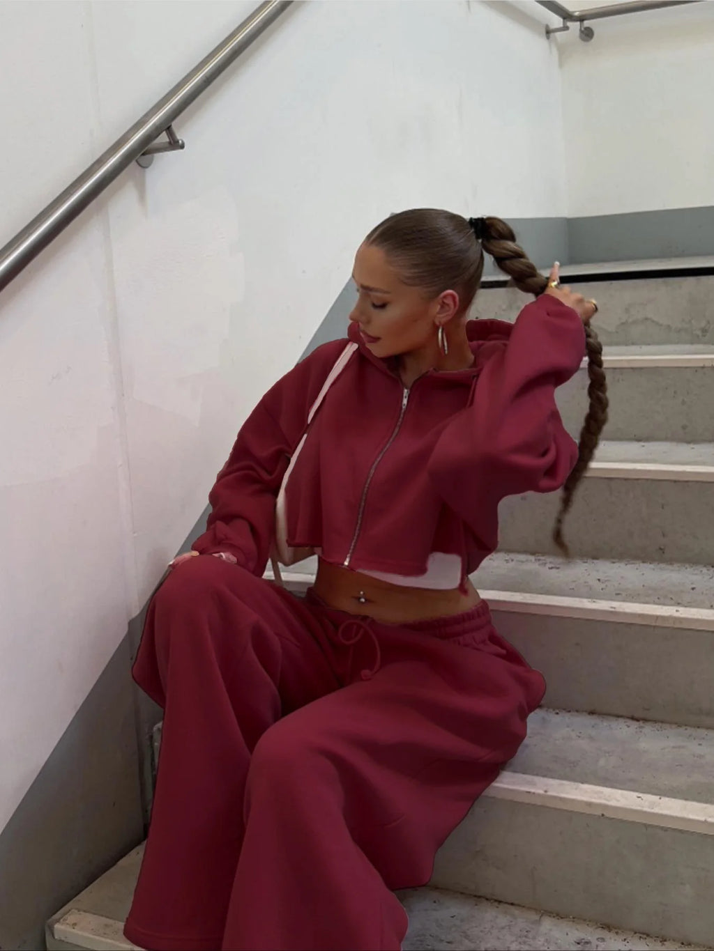 Rebeca Autumn Casual Sport Two Piece Sets