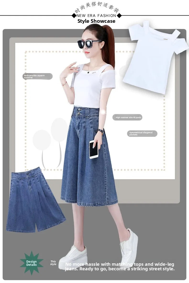 Women's Summer Thin Seven-Five Casual Pants Loose Fit Six-Length Fashionable plus Size