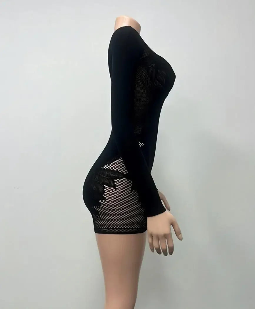 Greenwich Hollow Rhinestone Romper Coquette Hottie Trend Skinny Midnight Stretch Playsuit