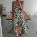 Suspender Jumpsuit Women's 2025 Summer New Leopard Print Loose Casual Suspender Jumpsuit Pantalon Pour Femme Sexy Outfits