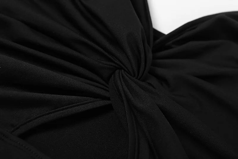 Irlanda Spaghetti Strap Bodycon Backless Folds Wrap Hip Mini Dresses