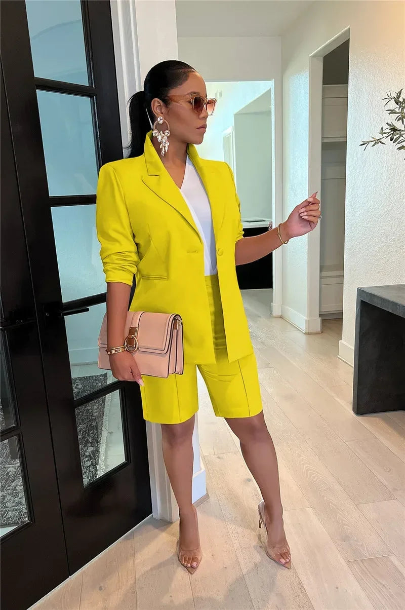 Sasame Solid Casual for Women Two Piece Sets