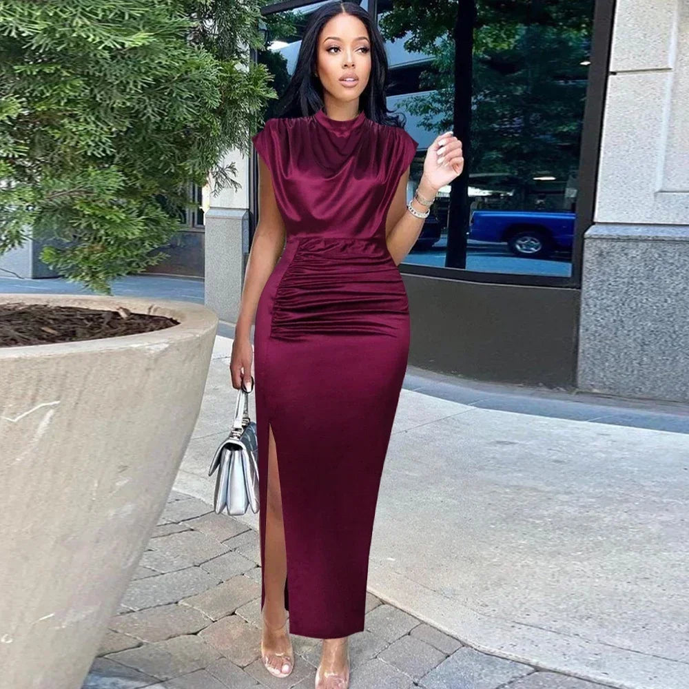 Azua Plus Size Sexy Bodycon Long Prom Slit Evening Birthday Party Cocktail Dress