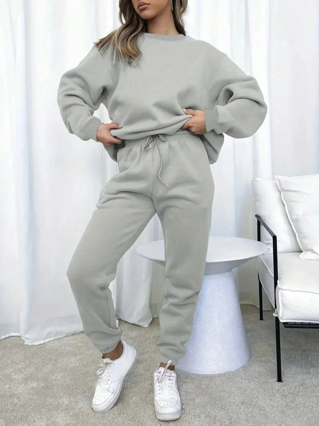 Alondra Women 2 Piece Fleece Sweatsuit Two Piece Sets