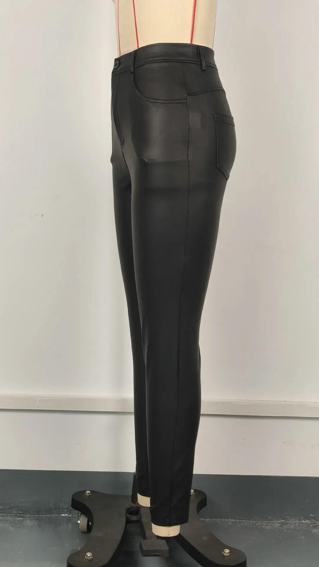 Wanaque Tight Multi Pocket Knitted Elastic Pencil Casual Trousers