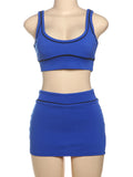 Nixy Skinny Ribbed String Backless Two Piece Sets