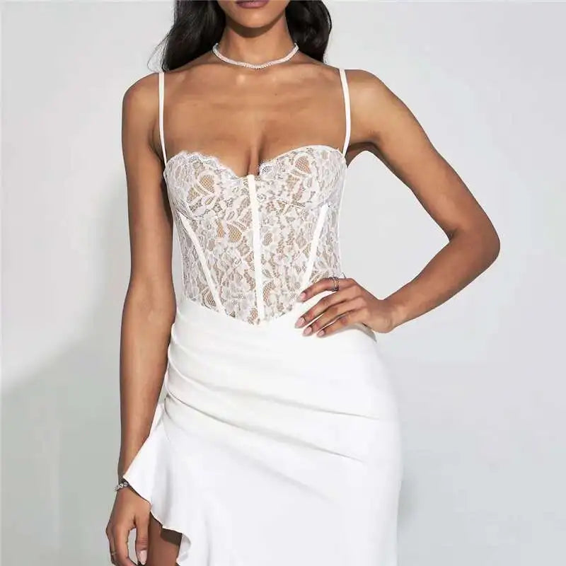 Brockville Ruffles Lace Patchwork Elegant Long Maxi Dress