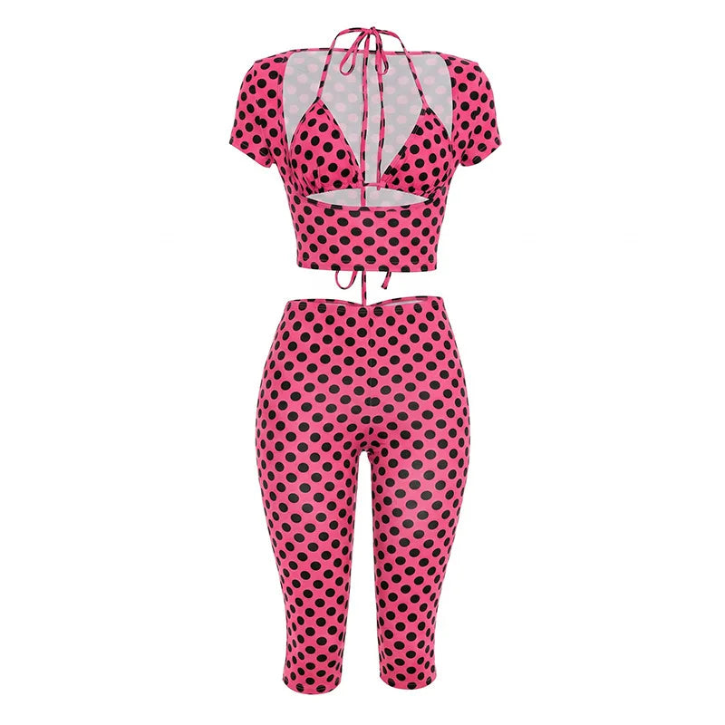 Irina Sexy Polka Dot Summer Two Piece Sets