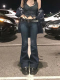 Ocean City High Street Low Rise Bootcut Pockets Streetwear Low Waist Jeans