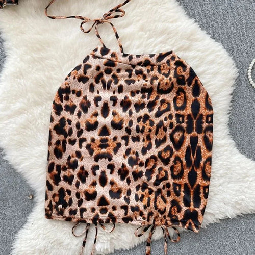 Ana Leopard Print Suits Sexy Off the Shoulder Two Piece Sets