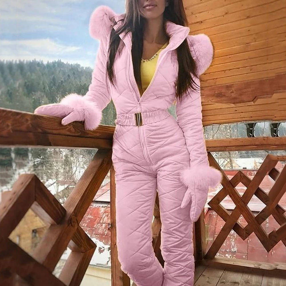 Plus Size Winter Snowboard Jumpsuit Winter Outdoor Women's Windproof Waterproof Ski