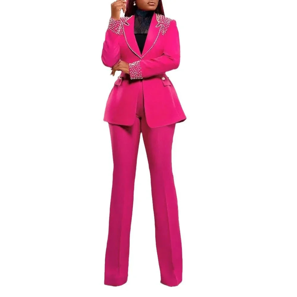 Bernarda Elegant Fashionable Elastic Two Piece Set