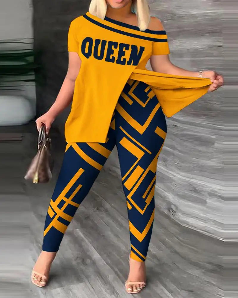 Ana Short Sleeve Suit Femme Casual Two Piece Sets