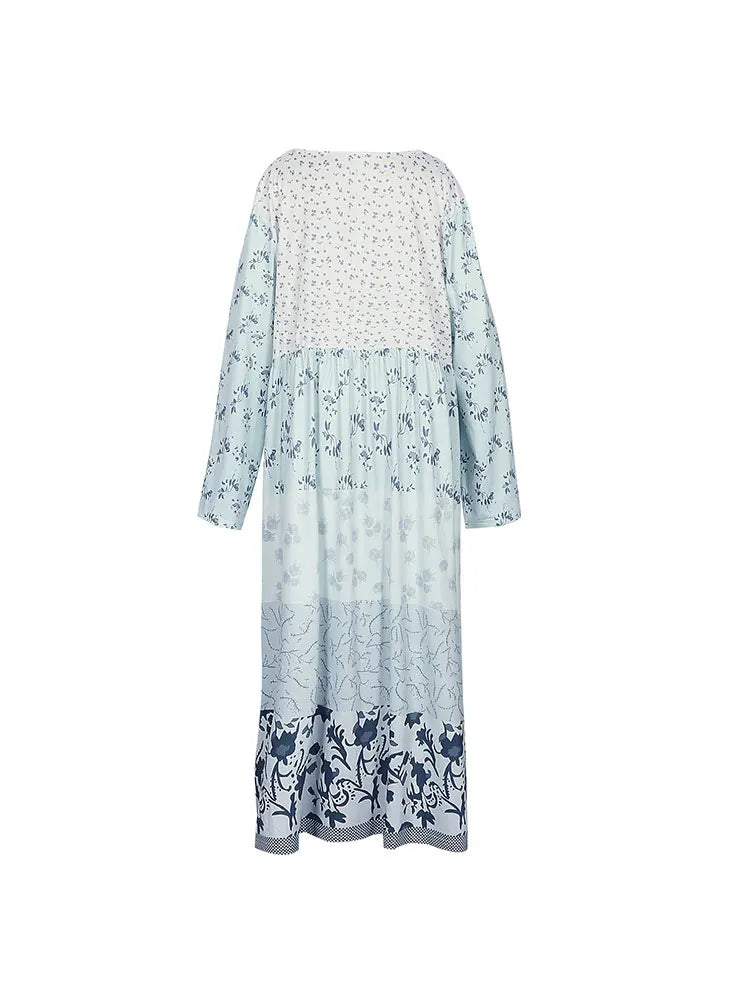 West Orange Plus Size Elegant Printed Evening Party Long Dress