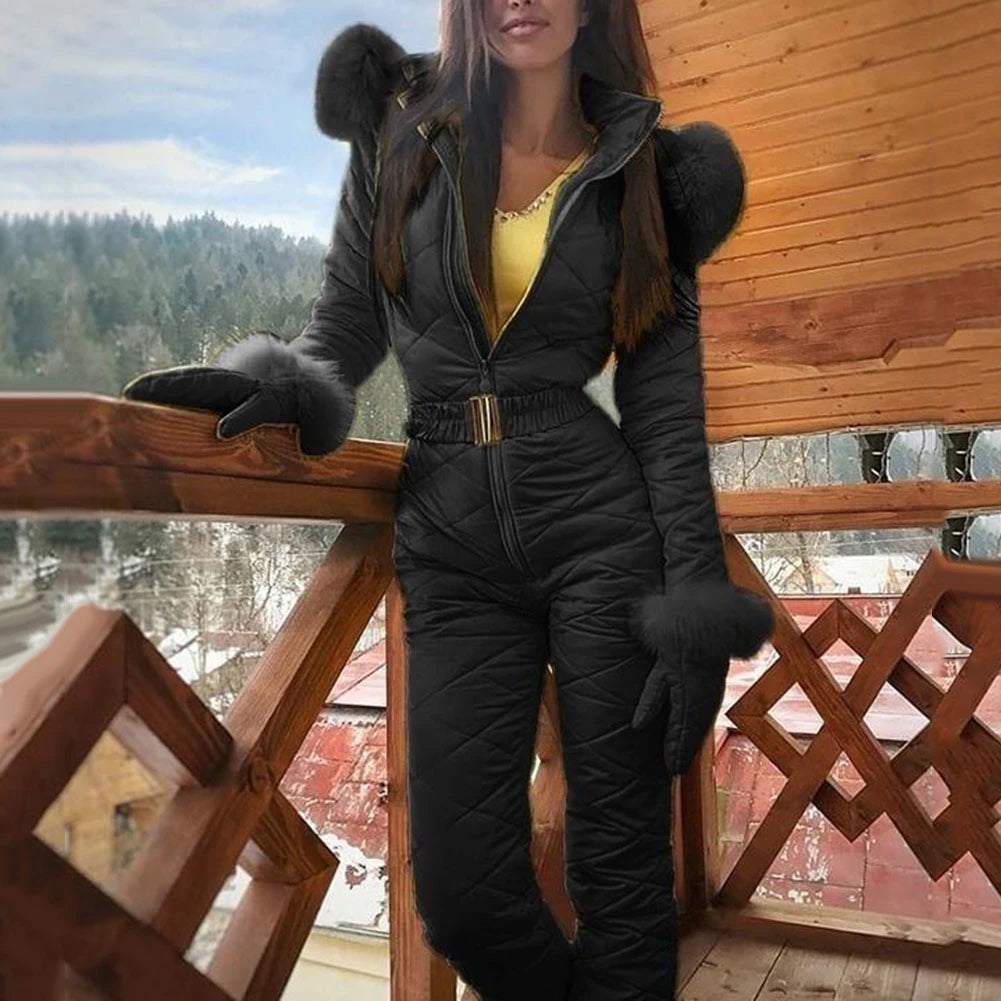 Plus Size Winter Snowboard Jumpsuit Winter Outdoor Women's Windproof Waterproof Ski