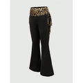 Londres Leopard Print Splicing New Fashion Clothing Slim Fit Pants