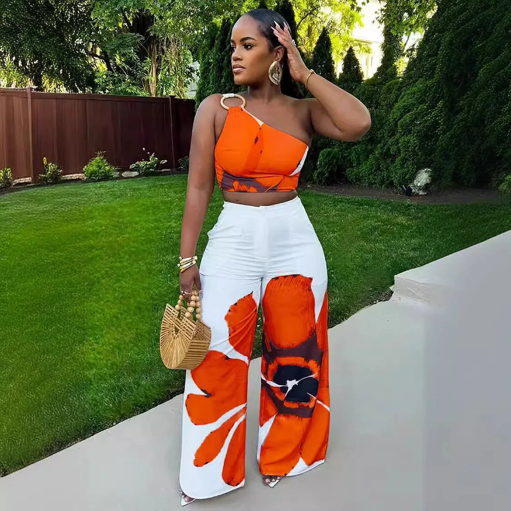 Hilda Wide Leg Full Length Sexy Two Piece Sets