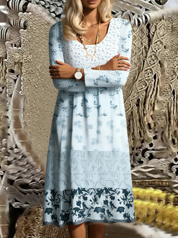 West Orange Plus Size Elegant Printed Evening Party Long Dress
