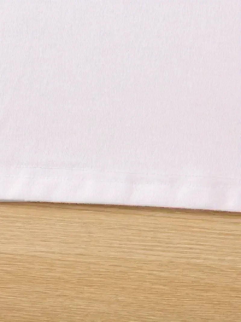 Santorini Printed Round Neck T-Shirt Print Sleeve Printed T Shirt