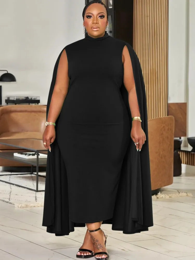 West Village Plus Size Long Sleeve Street Style Casual Oversized Midi Dress
