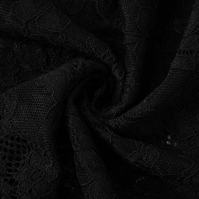 Westport Lace Sexy See Through Off-shoulder High Waist Club Party Jumpsuits
