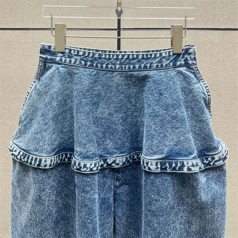 Women's jeans New retro washed women's pants for summer 2025 straight leg pants