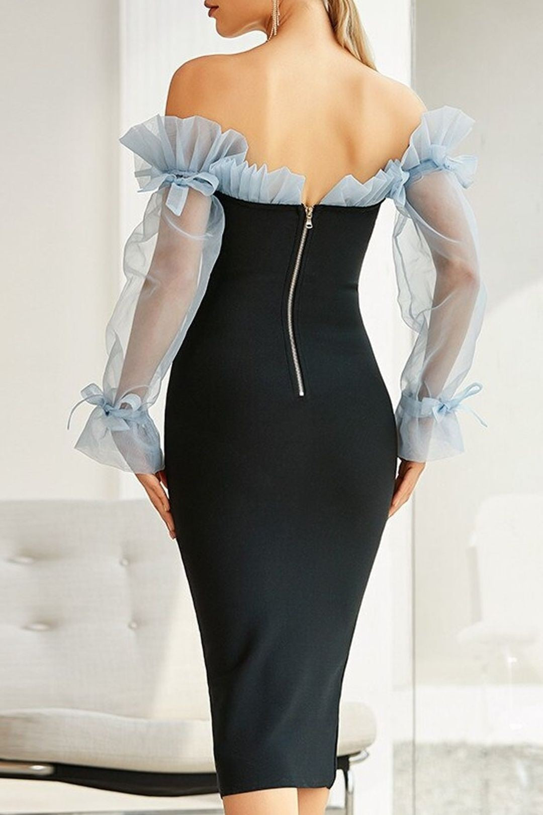 Fort Myers Elegant Feather Sexy One Shoulder Golden Slit Long Dresses