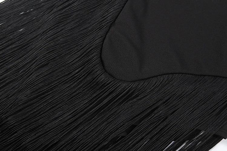 Woodhaven Strapless Patchwork Tassel Sexy Beach Clubwear Midnight Romper