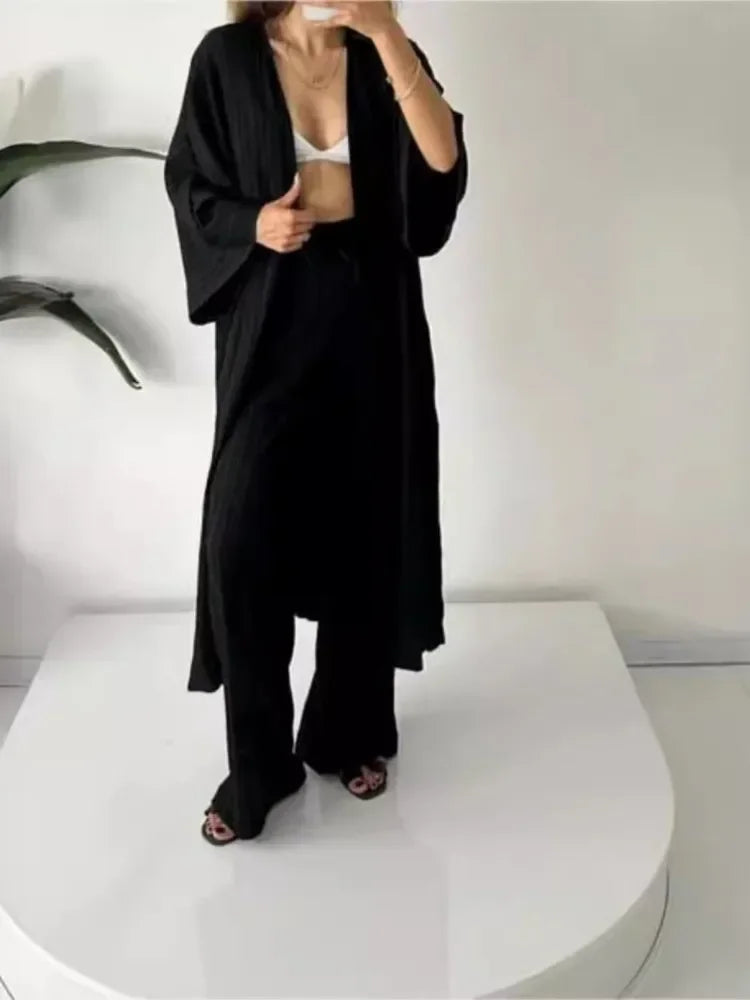 Alicia Women Elegant Solid Loose Two-piece Set