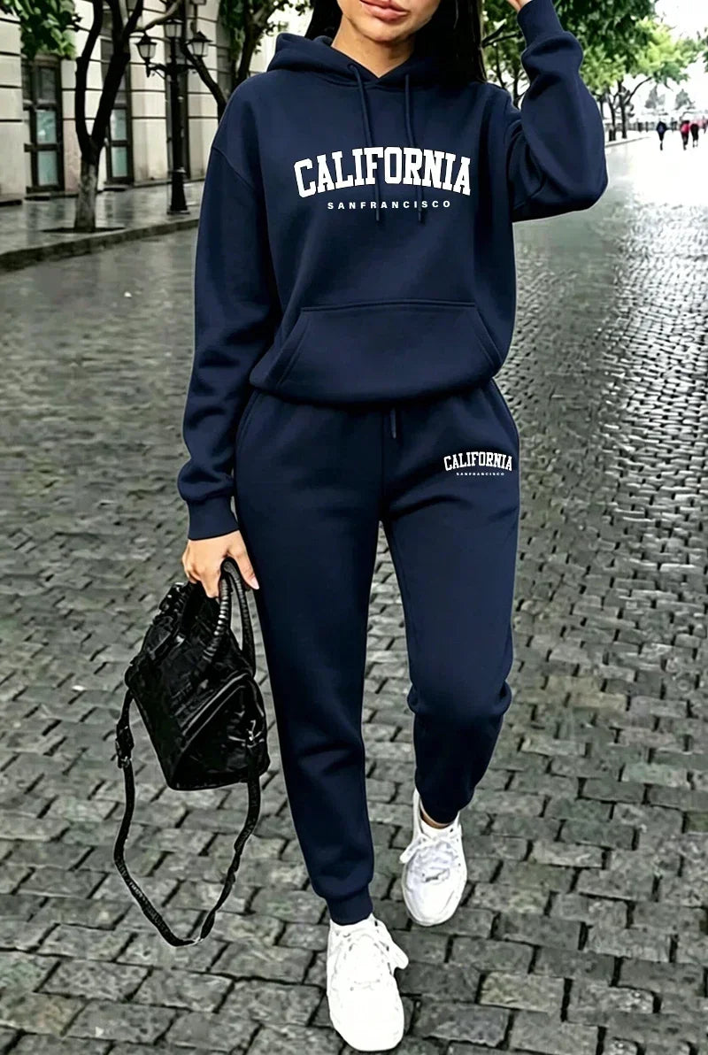 Nayely Tracksuit Printing Casual Sportswear Two Piece Sets