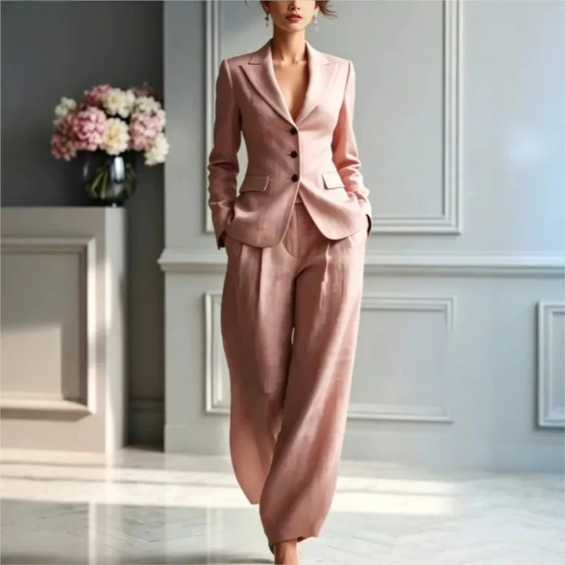 Samantha Slim Temperament Female Two Piece Sets