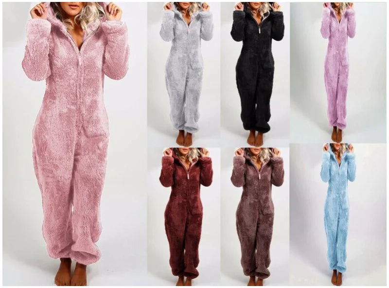 Plus Size One-Piece Jumpsuit for Women, Elegant Overalls, Full Length, Thickened, Autumn
