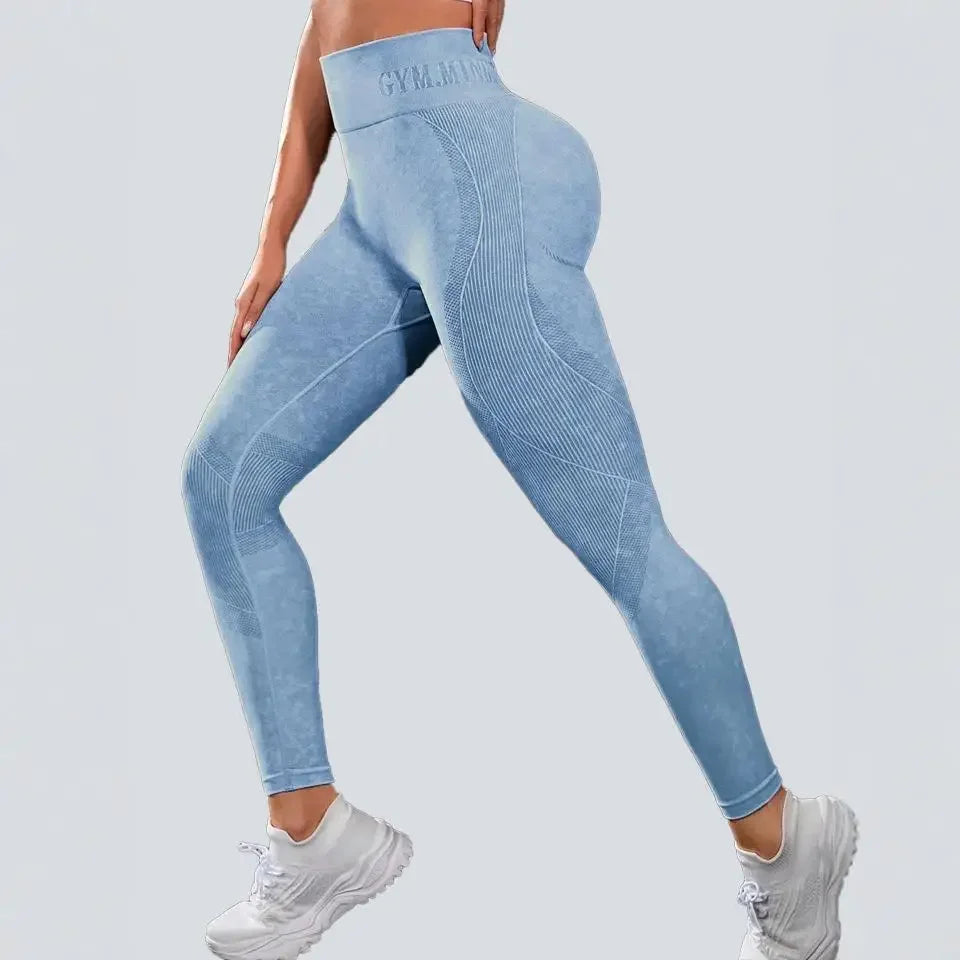 Dumont Seamless Gym High Waist Hip Lifting Outdoor Sports Tight Waist Leggings