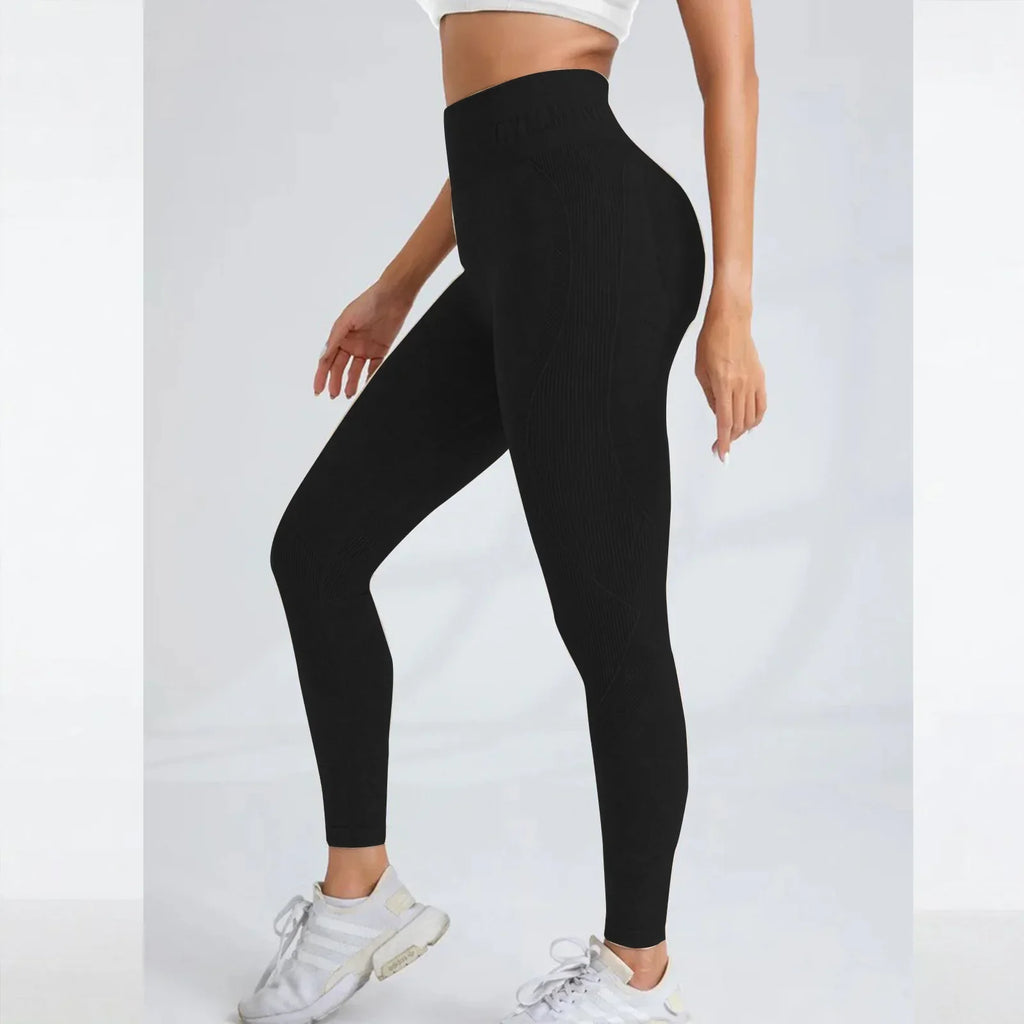Dumont Seamless Gym High Waist Hip Lifting Outdoor Sports Tight Waist Leggings