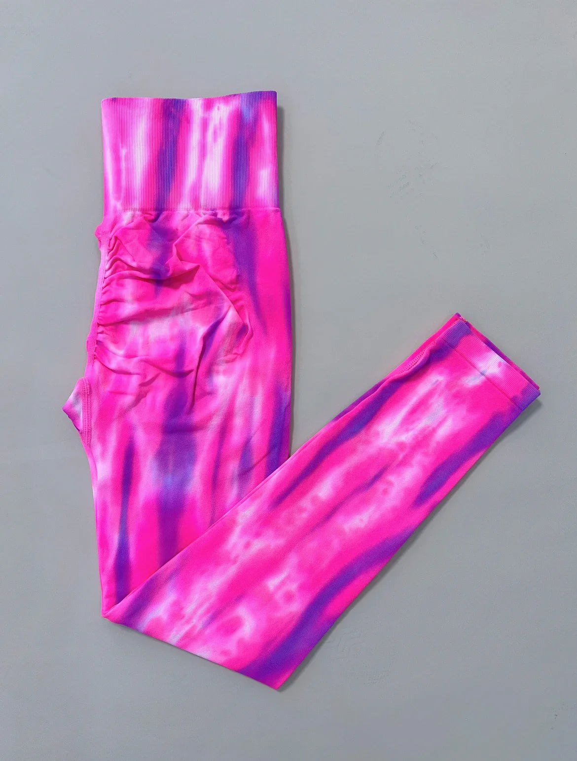 Livington Tie Dye Seamless Leggings Scrunch Fitness High Waist Athletic Yoga Pants