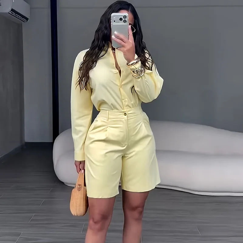 Alondra Solid Elegant Fashion Two Piece Sets
