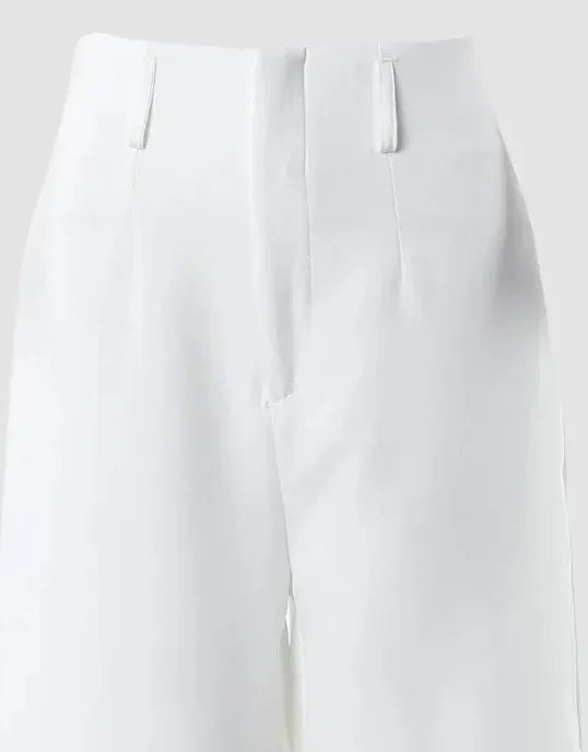 Spaghetti Strap V-Neck Crop Top & Wide Leg Pants Set