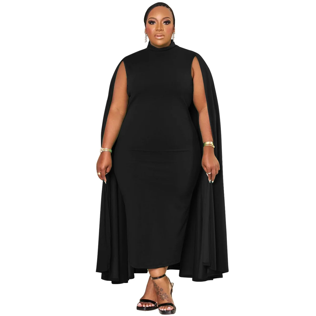 West Village Plus Size Long Sleeve Street Style Casual Oversized Midi Dress